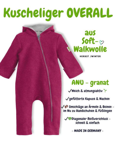 40-51 ANU (SOFT-Walkwolle) Farbe: granat